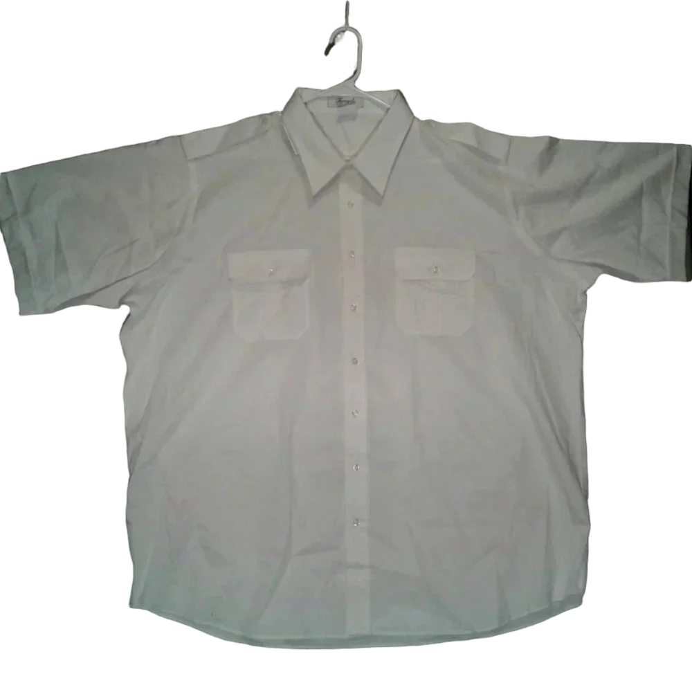 Men's Forsyth White Short Sleeve Dress Shirt NWOT Size  20
